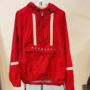 Vintage 90s Nebraska Husker Windbreaker Size Large